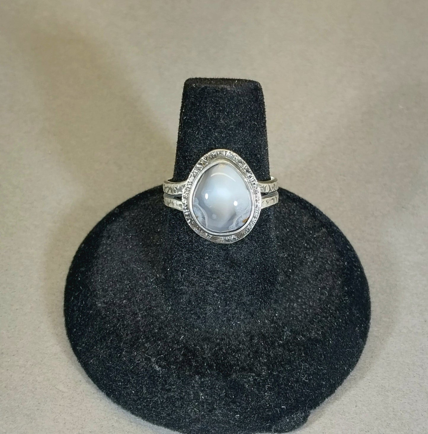 Lake Superior Agate Ring, Size 7, Solid Sterling, Rare Color