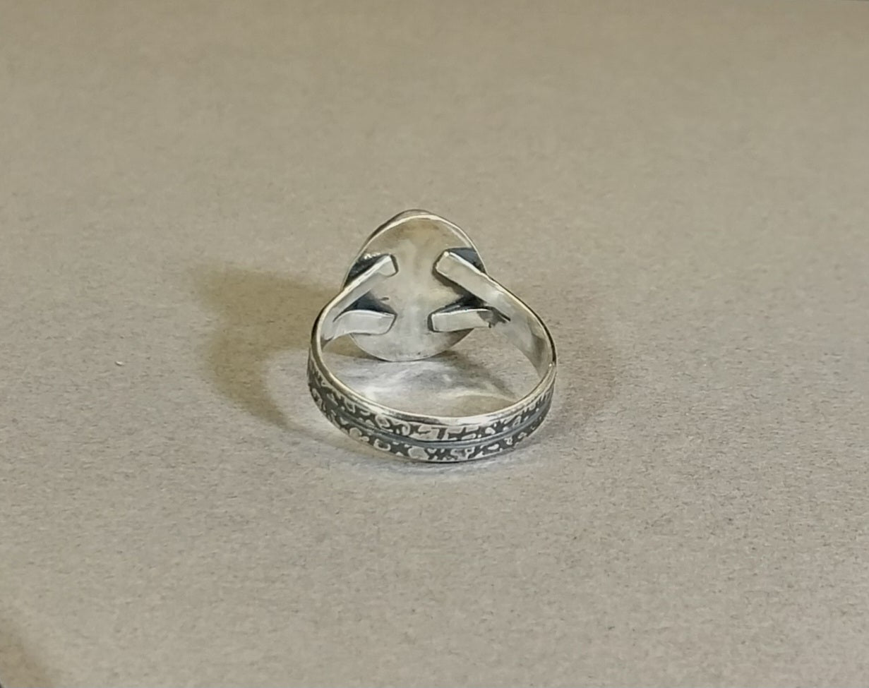 Lake Superior Agate Ring, Size 7, Solid Sterling, Rare Color
