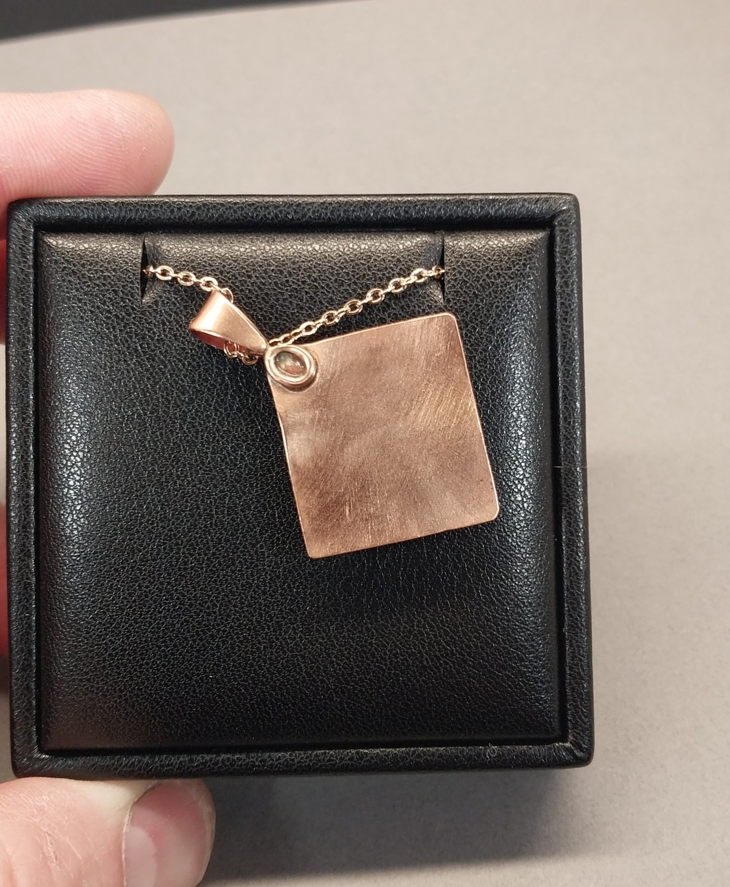 Corvette Fordite Necklace in Copper W/O