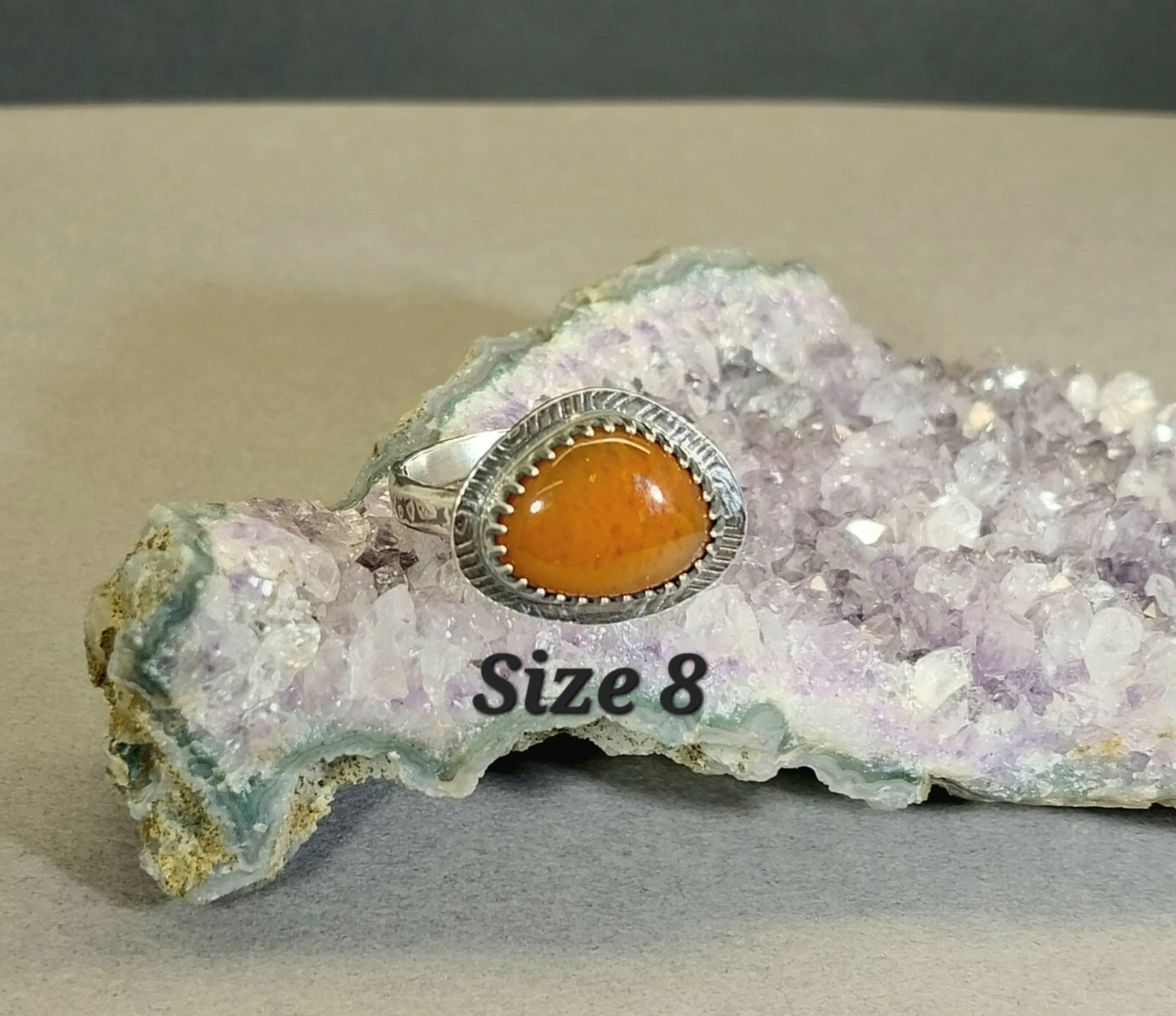 Pick Your Lake Superior Agate Silver Ring, Five Different Sizes