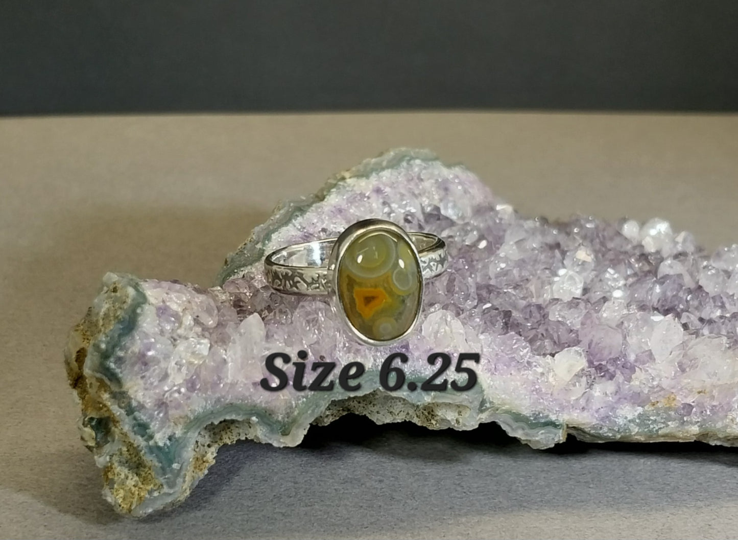 Pick Your Lake Superior Agate Silver Ring, Five Different Sizes