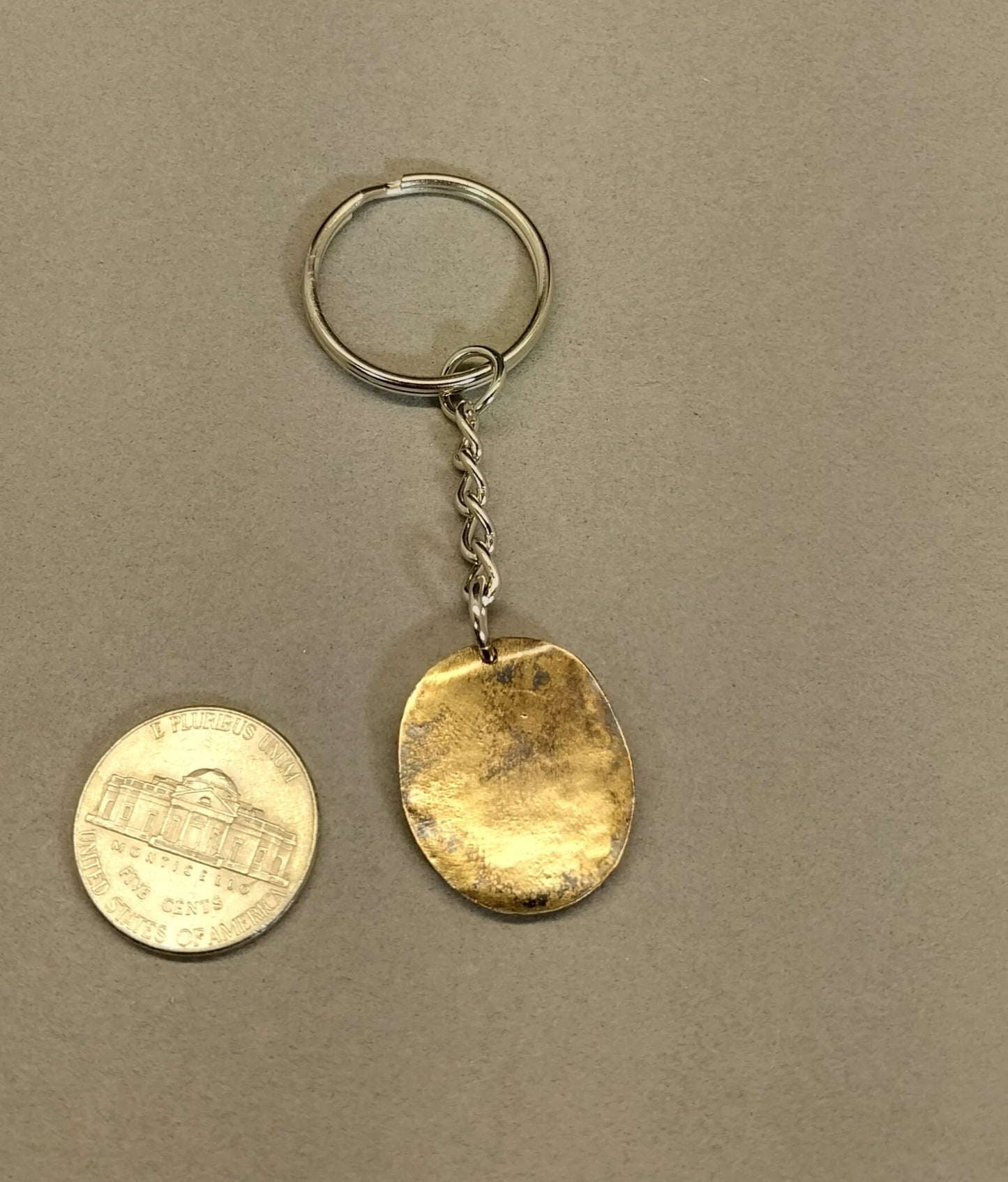 Dragonfly Keychain in Solid Bronze