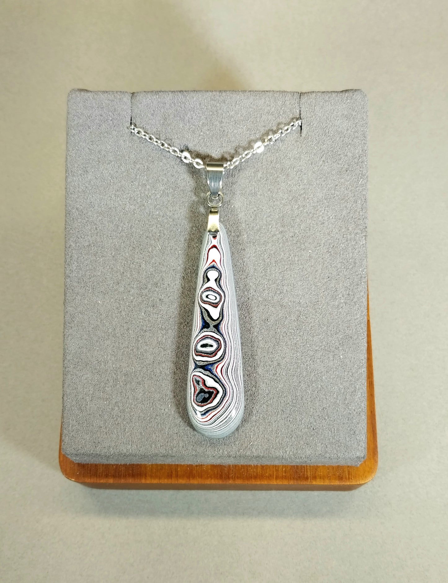 Michigan Fordite Necklace, Recycled EB34