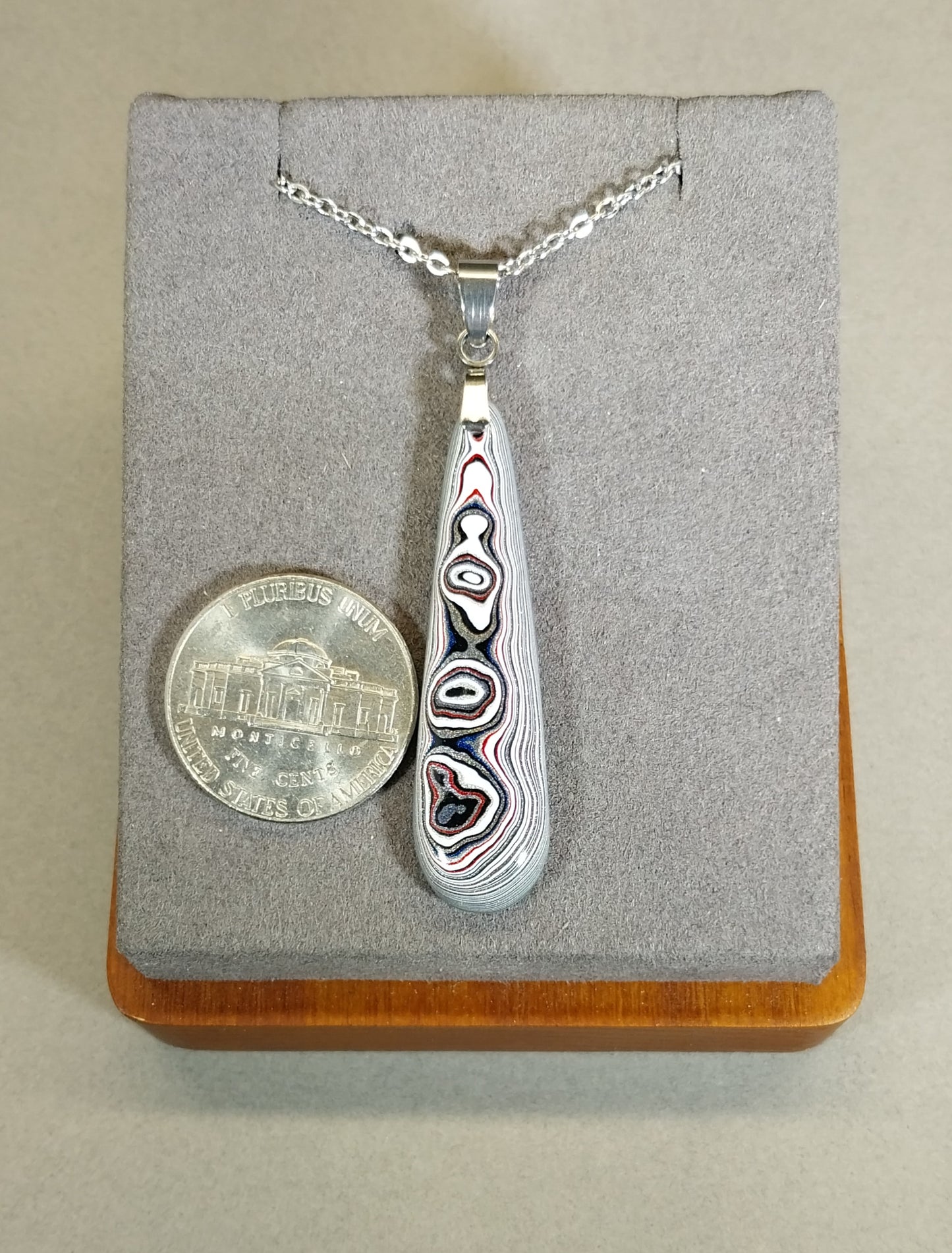 Michigan Fordite Necklace, Recycled EB34