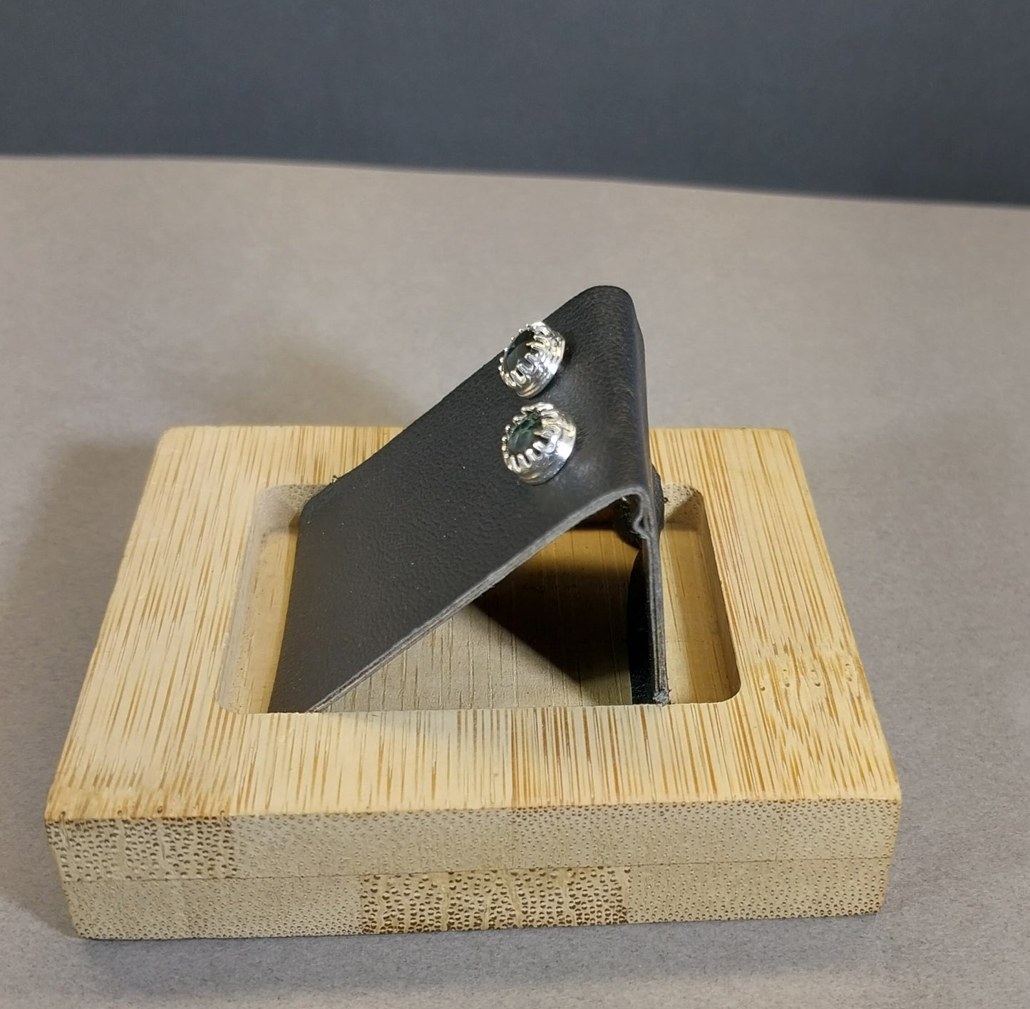 Michigan Greenstone Earrings, Keewenaw Greenstone, Chlorastolite, Michigan Gemstone Earrings, Chlorastrolite, Greenstone Studs