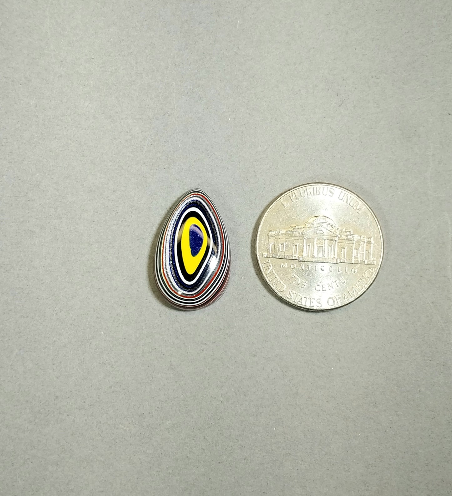 Fordite Cabochon Small Domed Teardrop, EB108