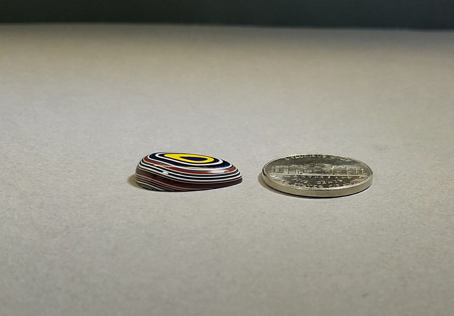 Fordite Cabochon Small Domed Teardrop, EB108