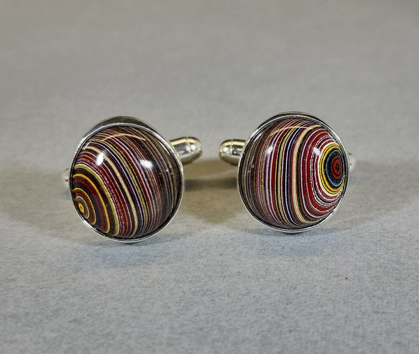 Fordite (Corvettite) CuffLink, Fordite Cufflink