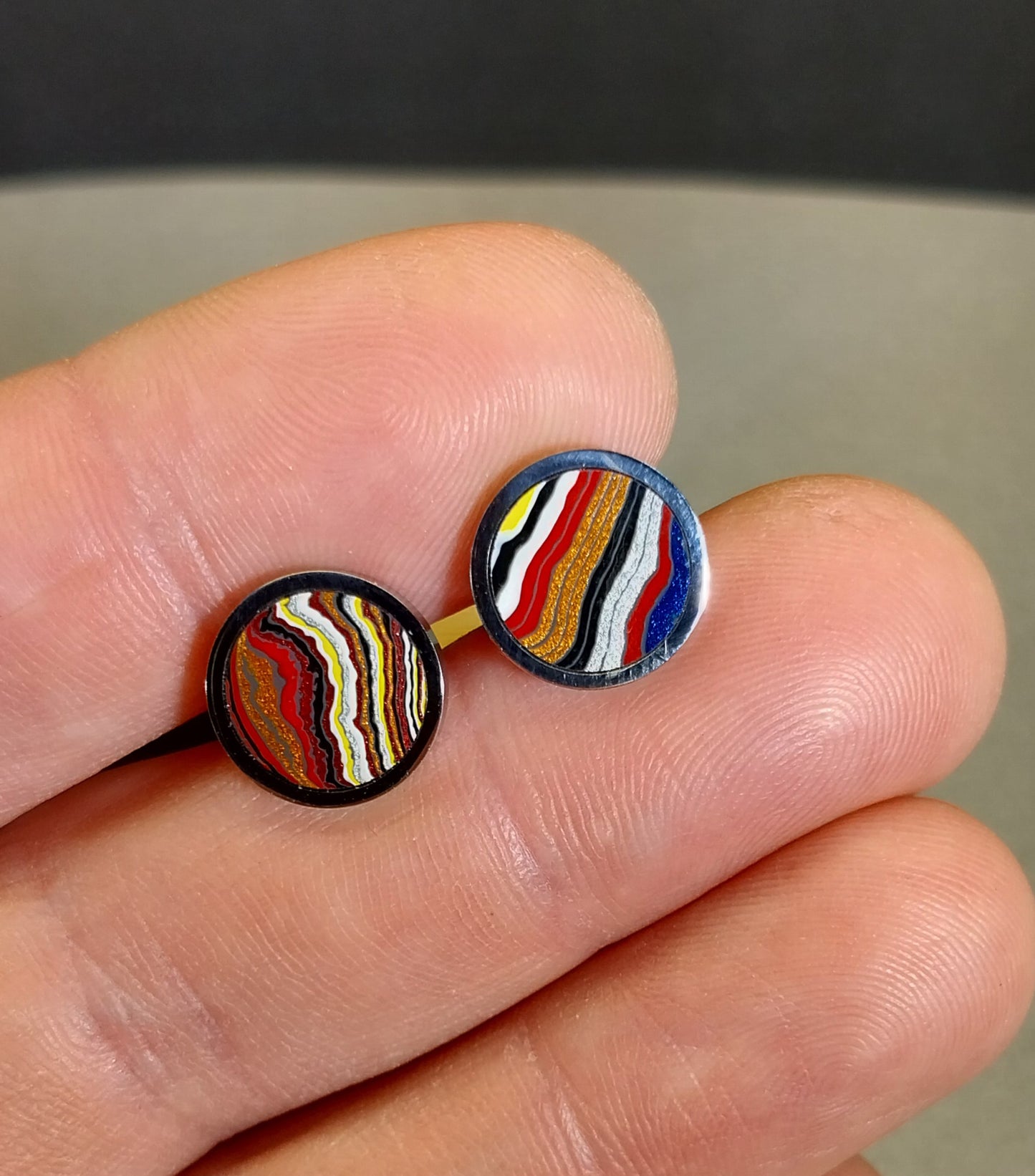 Fordite Earring set Vette Fordite from Bowling Green KY, W/O W