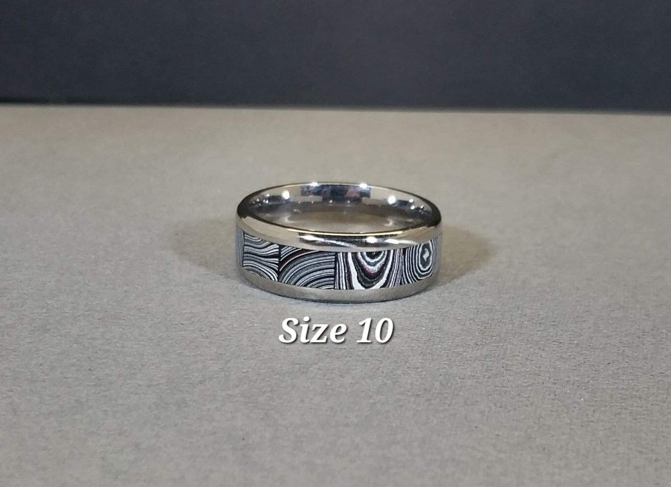 Fordite Ring, Michigan Fordite Ring, Authentic Automotive Fordite, Fordite Jewelry, Unisex Fordite Ring, Unique Comfort Band Ring, Fordite