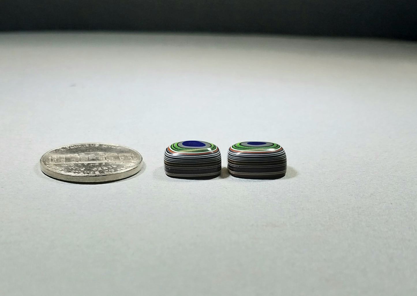 Fordite Cabochon Set, SMALL Rectangles For Earrings or Rings