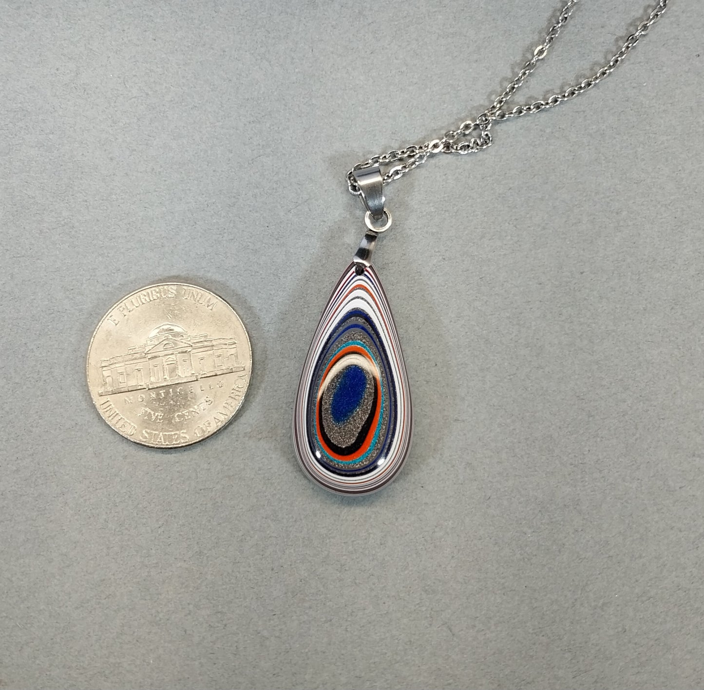 Fordite Necklace, Toledo Ohio Fordite, Fordite Jewelry, EB46