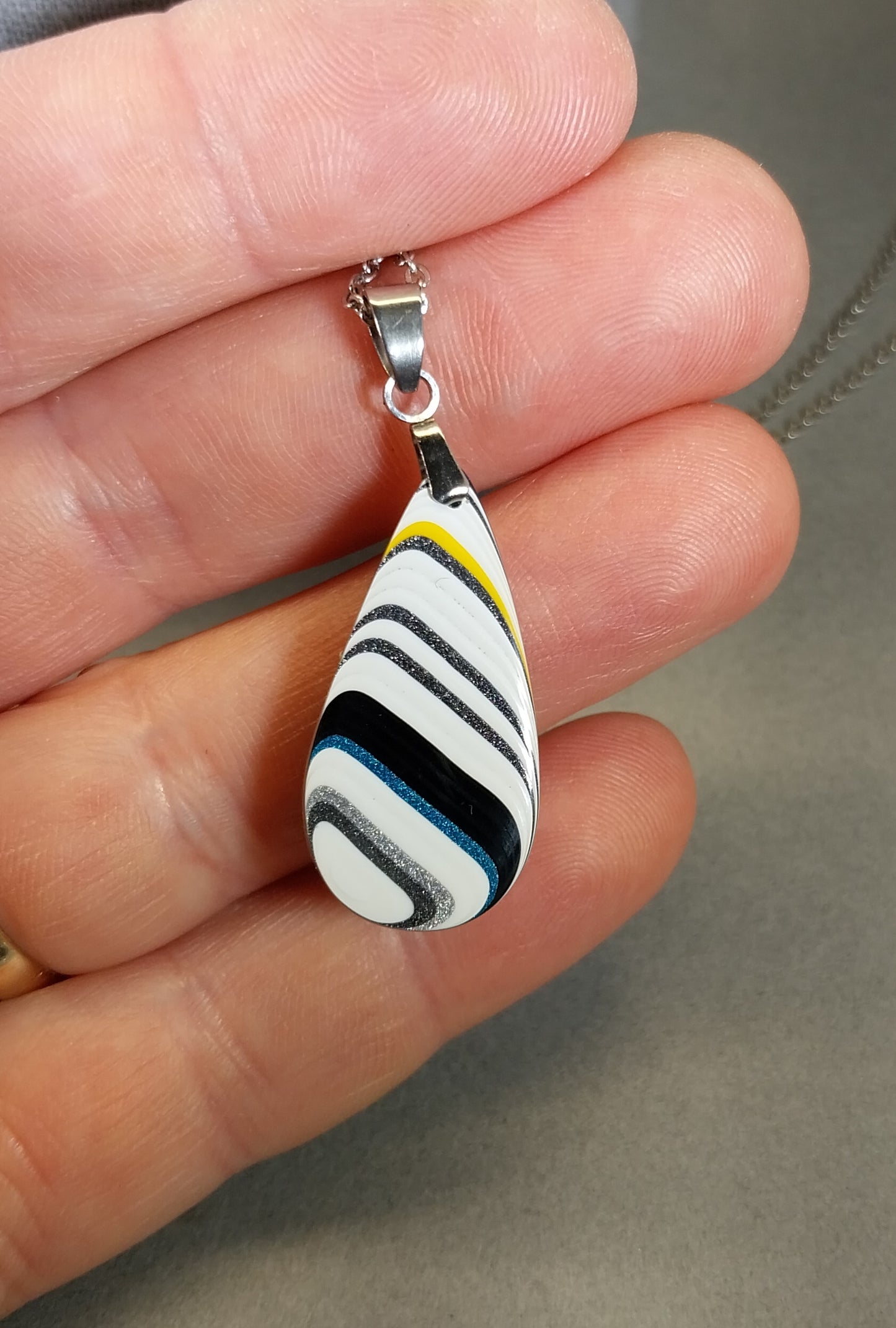 Fordite Necklace, Toledo Ohio Fordite, Fordite Jewelry, EB46
