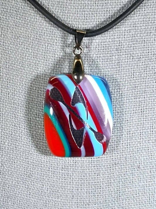 Kayak Necklace, Kayak Pendant, Surfite Necklace, Paddle Sports Gift, Recycled Material, Unique Gift