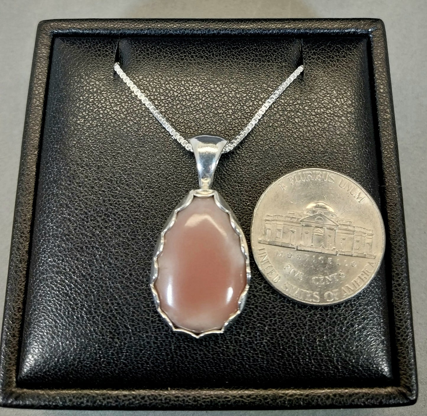 Datolite Silver Necklace, Michigan Datolite, Rare Color, Datolite Pendant