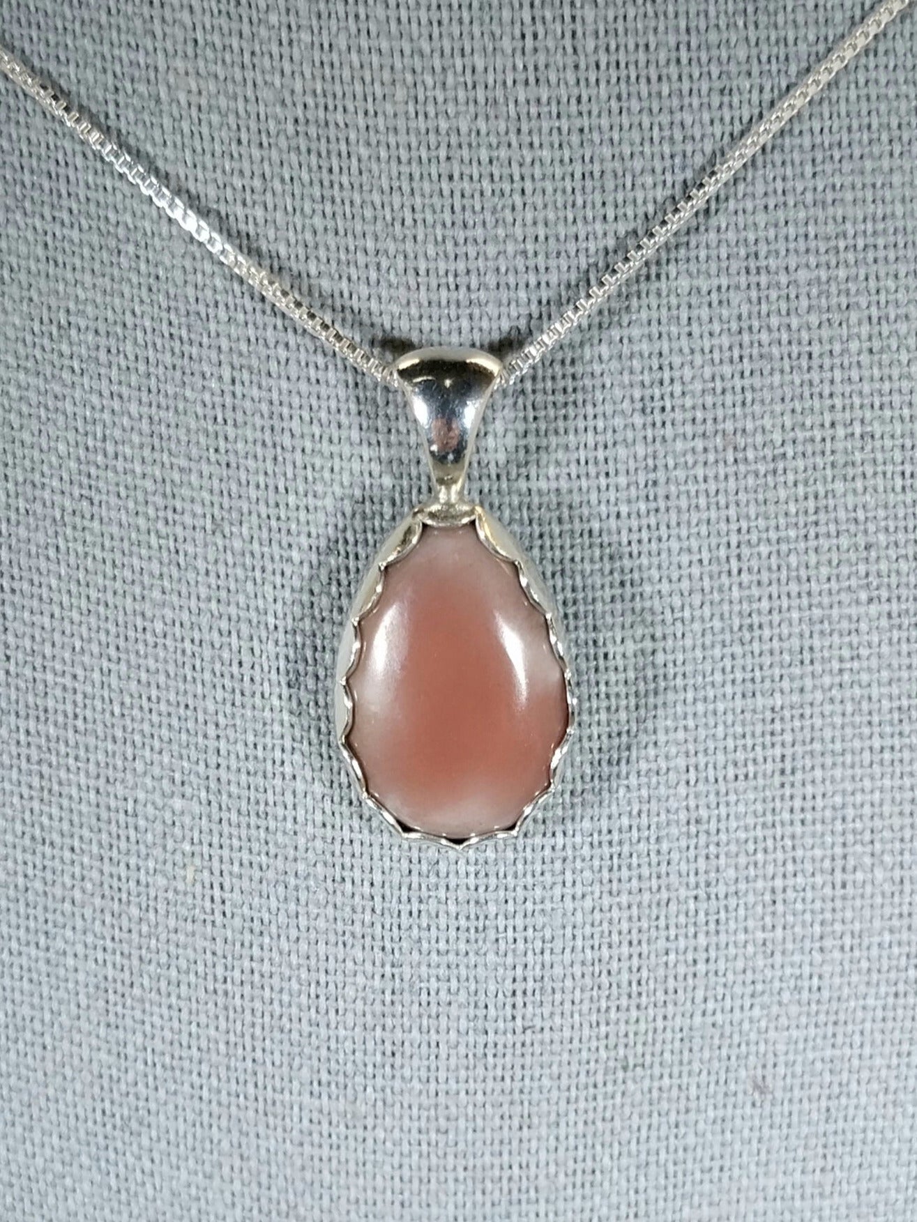 Datolite Silver Necklace, Michigan Datolite, Rare Color, Datolite Pendant