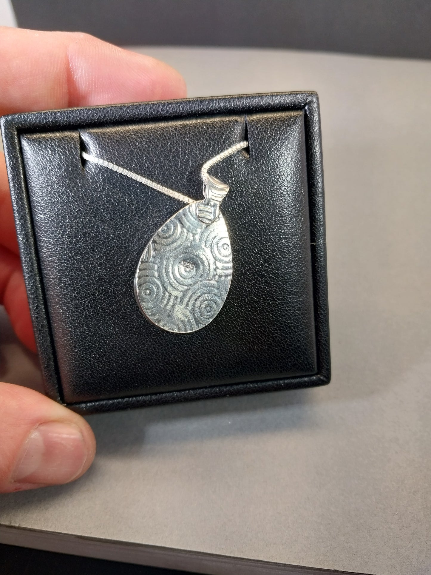 Lake Superior Eye Agate Necklace in Solid Silver a Larger Agate Piece