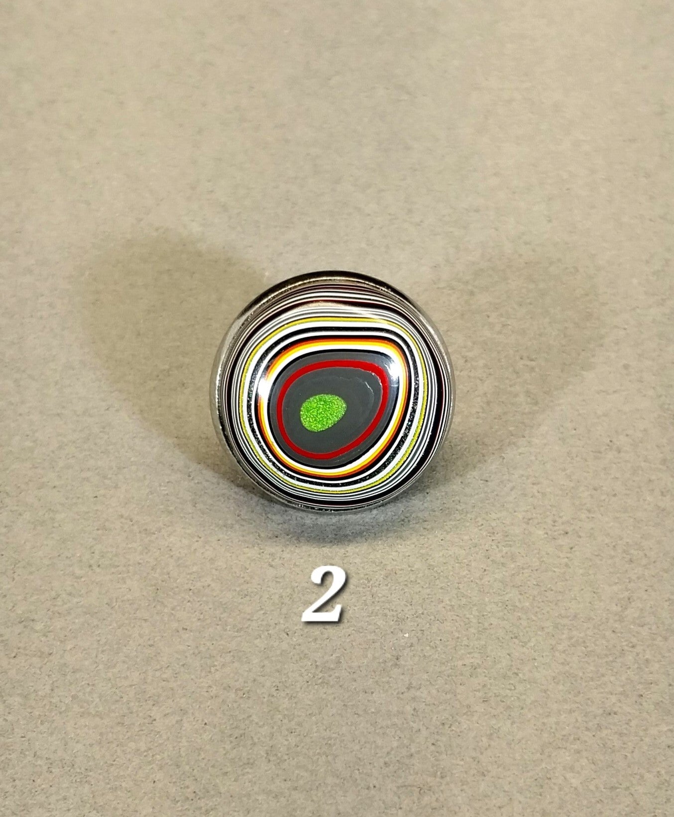 Fordite Hat Pin or Fordite Tie Tack or Lapel Pin Motor Agate Jewelry