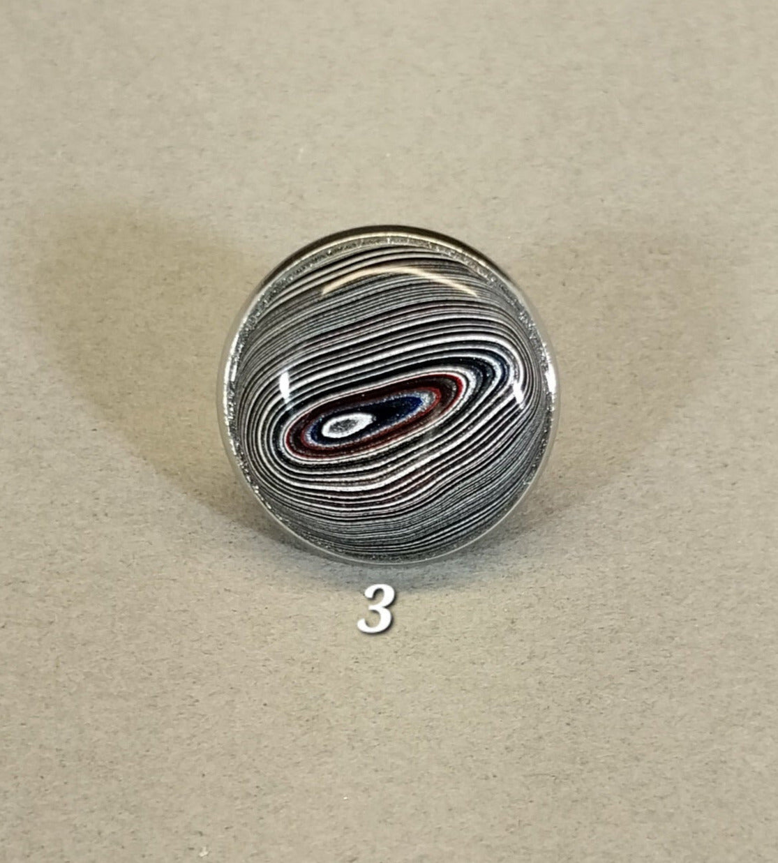 Fordite Hat Pin or Fordite Tie Tack or Lapel Pin Motor Agate Jewelry