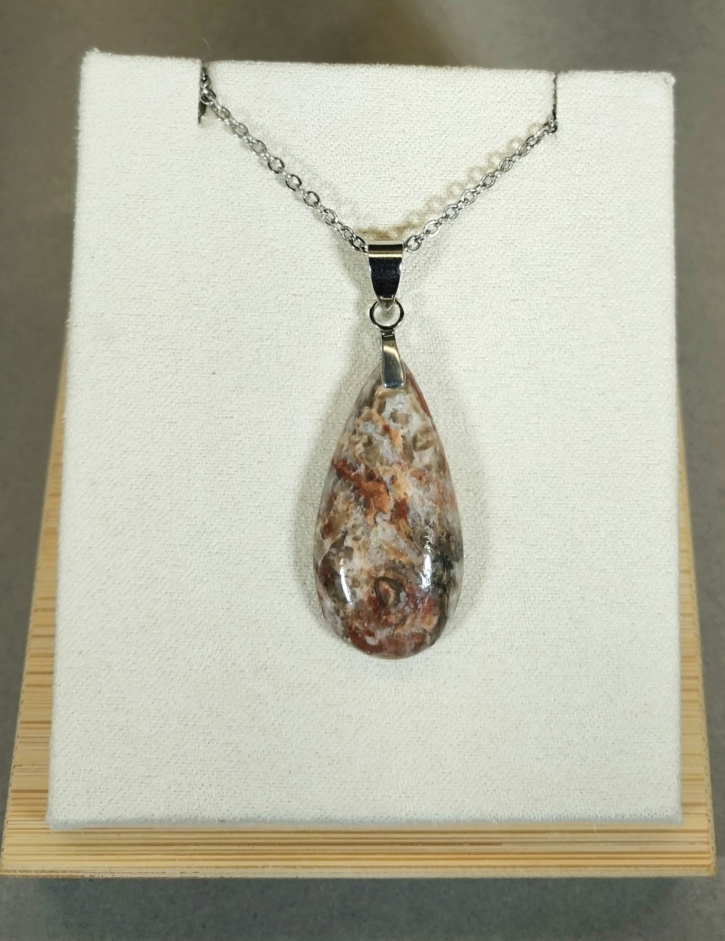 Lake Superior Moss Agate Pendant, Herbster Wisconsin, W/O W152