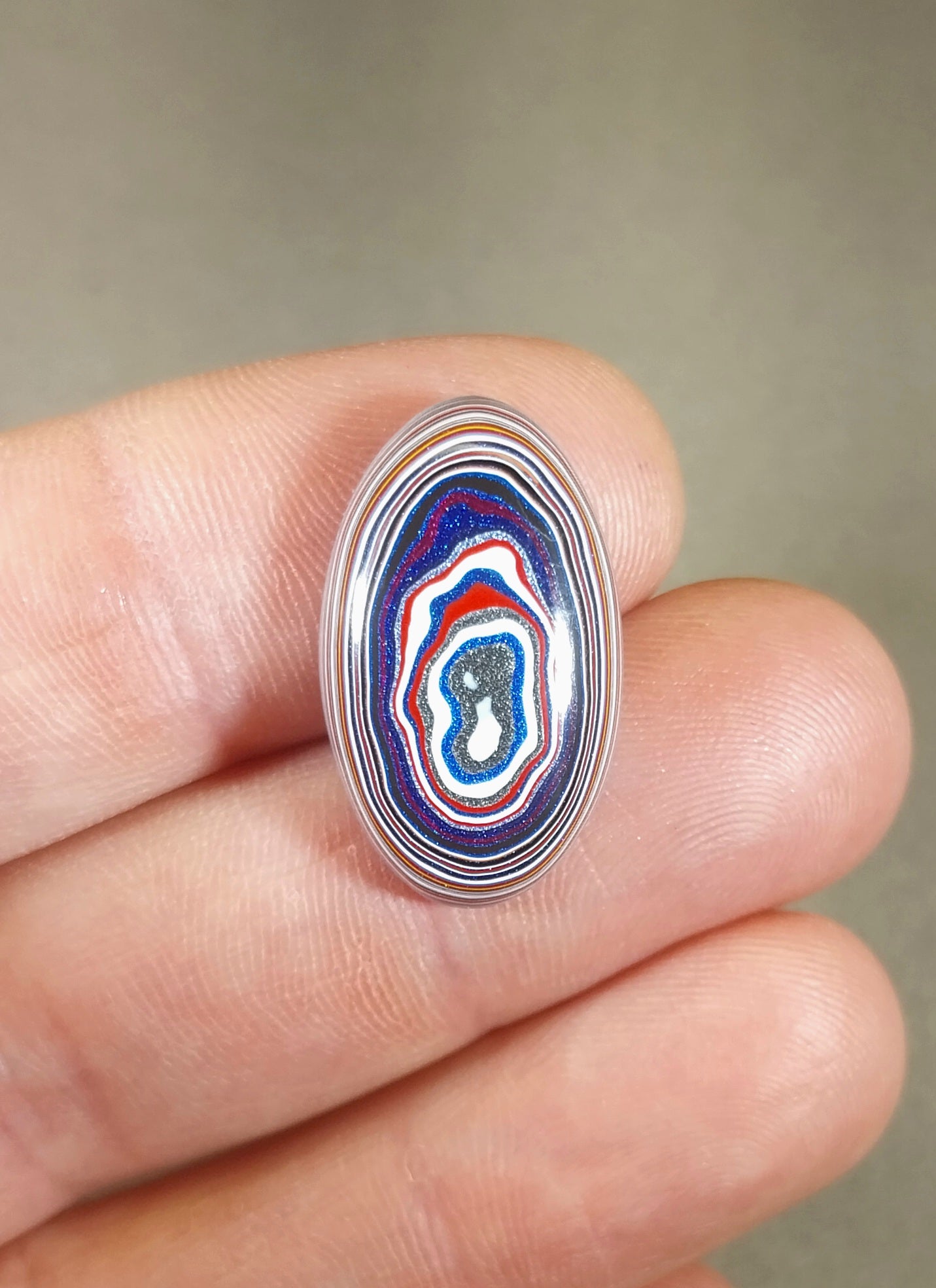 Oval Fordite Cabochon For Metalsmithing