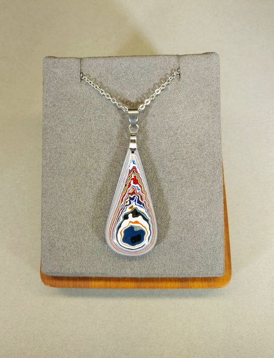 Fordite Necklace, Fantastic Colors