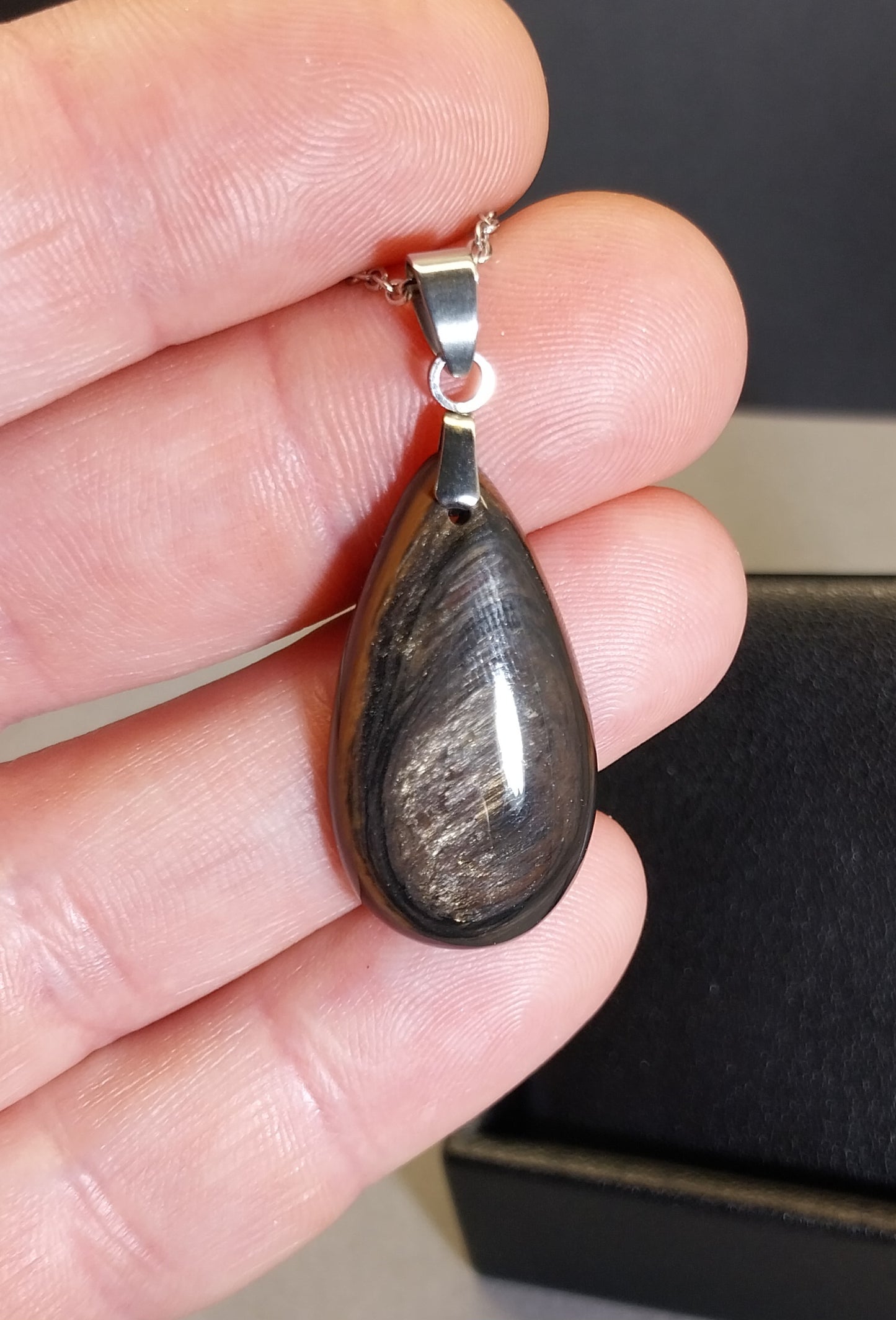 Mahagony Gold Sheen Obsidian, Glass Buttes Oregon W/O