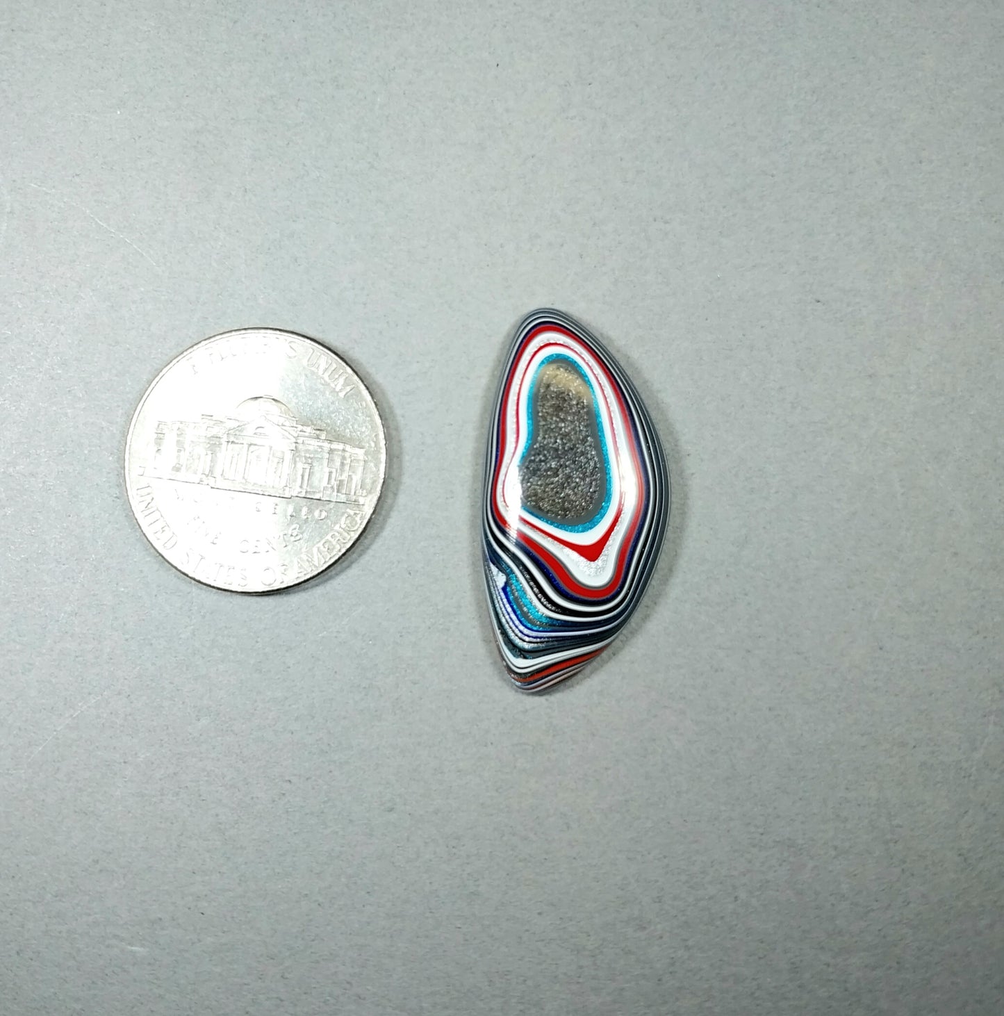 Fordite Cabochon Good Size Freeform in Ohio Motor Agate EB77
