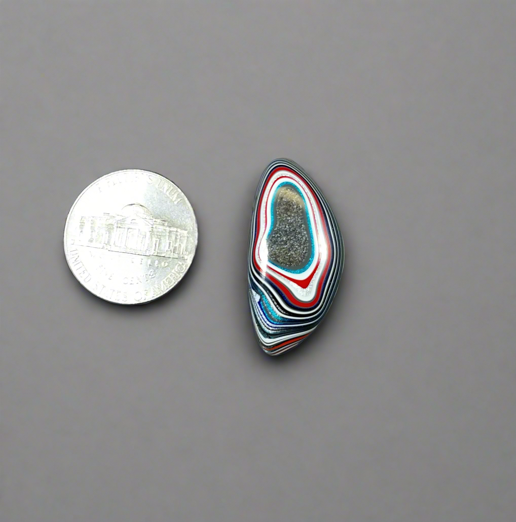 Fordite Cabochon Good Size Freeform in Ohio Motor Agate EB77