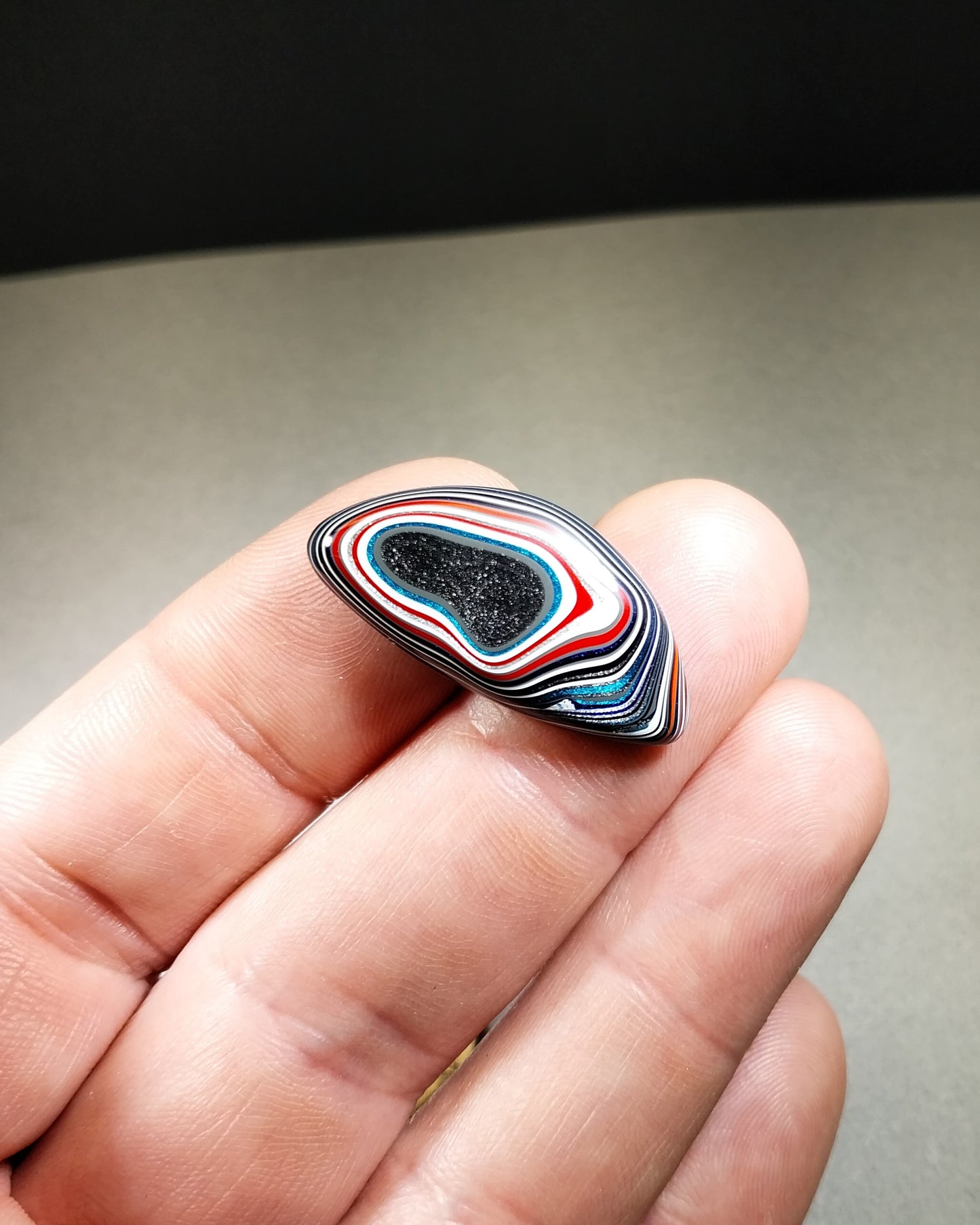 Fordite Cabochon Good Size Freeform in Ohio Motor Agate EB77