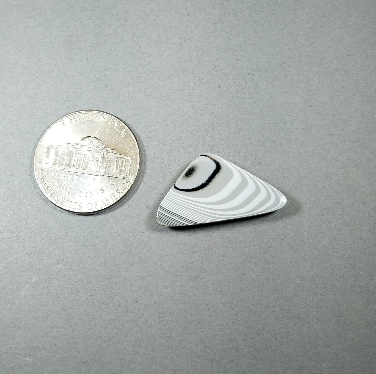 Fordite Cabochon, Bright Yellow Triangle Cabochon EB95
