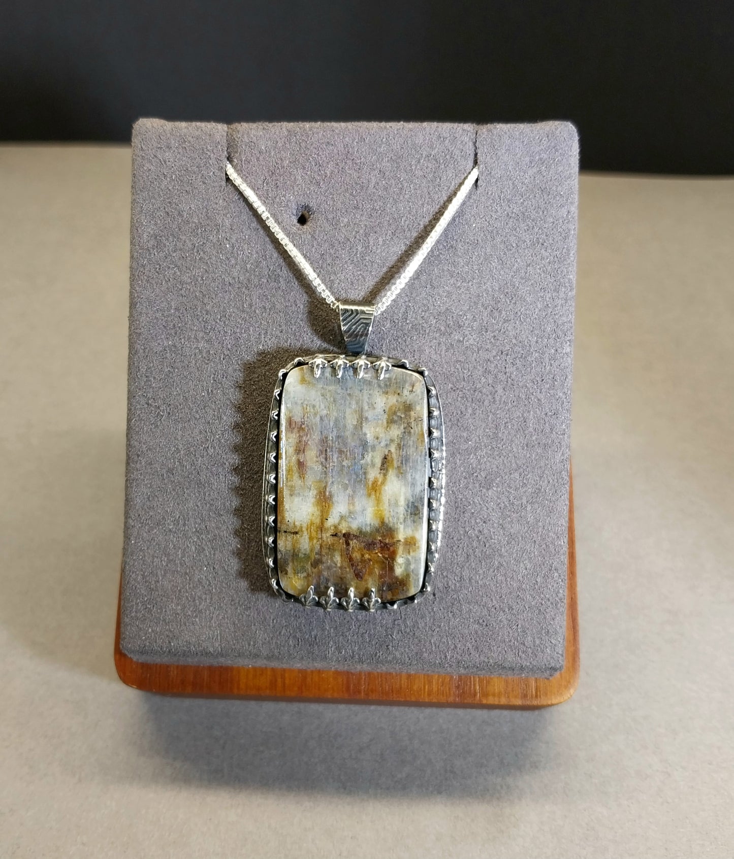 Wisconsin Moonstone Necklace in Solid Sterling Silver
