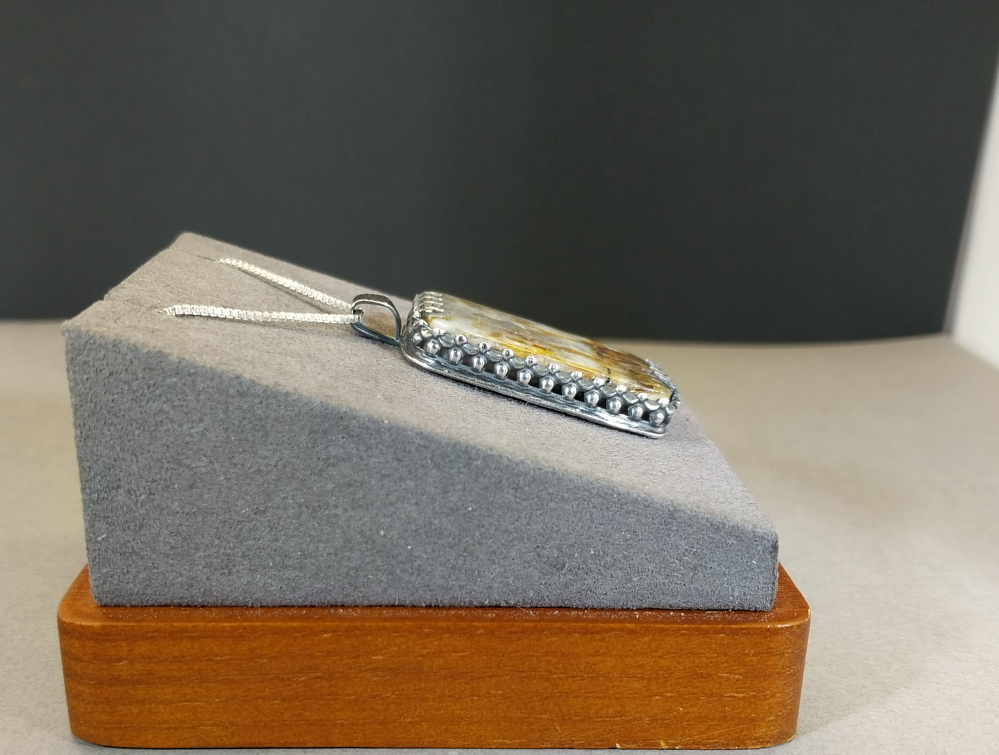 Wisconsin Moonstone Necklace in Solid Sterling Silver