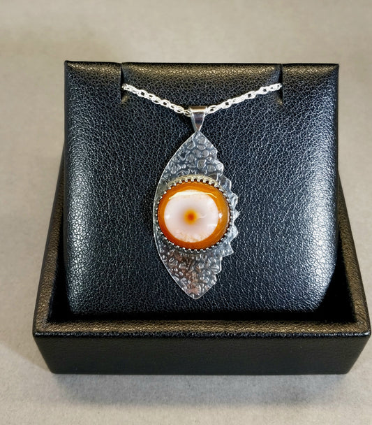 Lake Superior Eye Agate Necklace in Solid Sterling Silver .925
