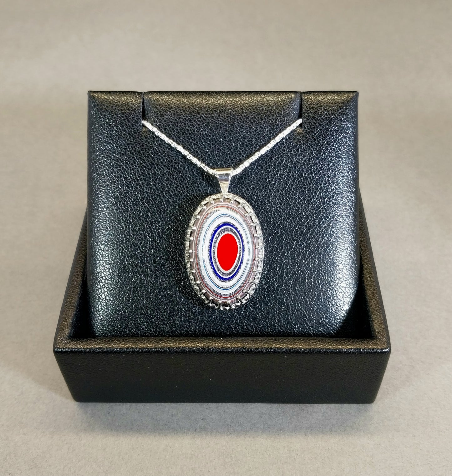 St. Paul MN Fordite Silver Necklace