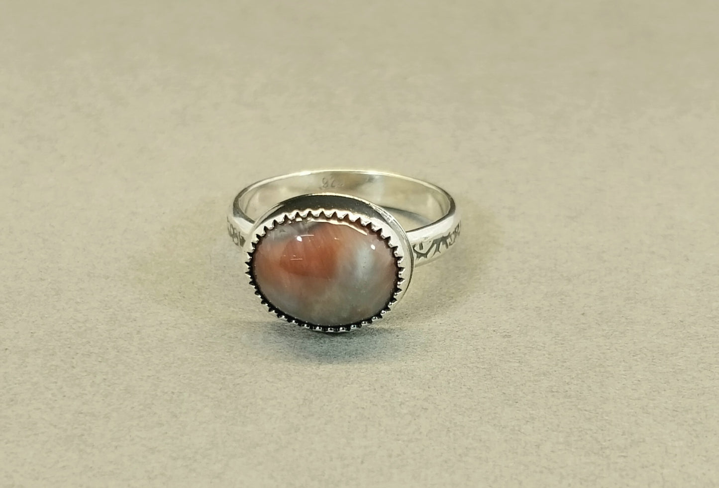 UP Michigan Prehnite Ring Size 7 in Solid Silver