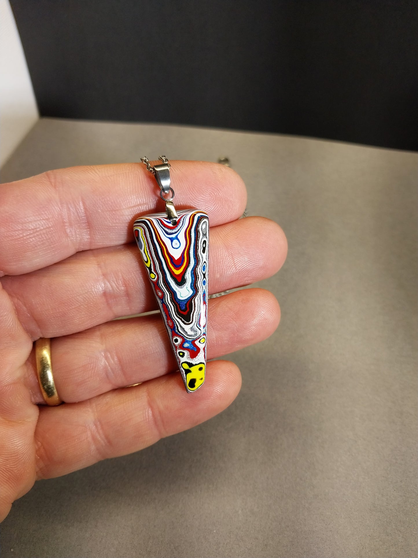 Big Rig Fordite Necklace with Included Chain