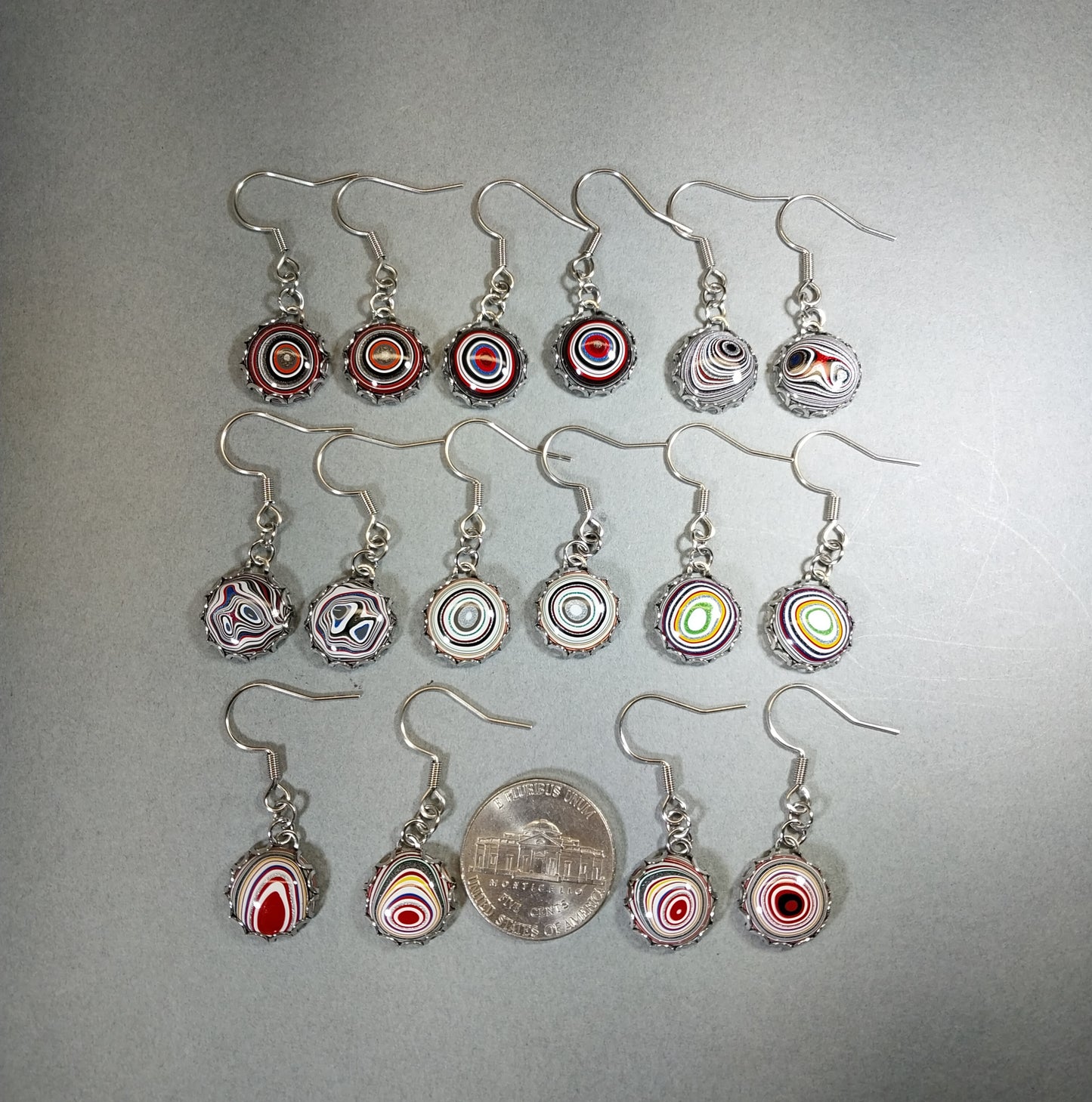 Fordite Earrings, Pick Your Set, Stainless and Surgical Steel, ET324