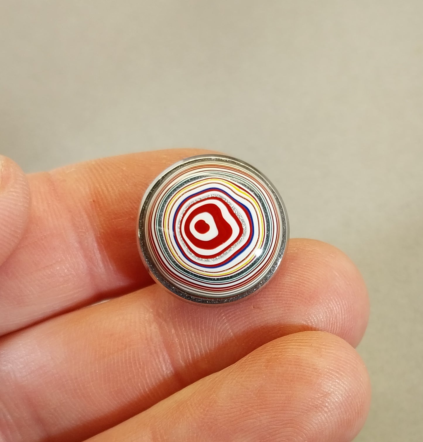 Fordite Tie Tack, Detroit Agate, EB76