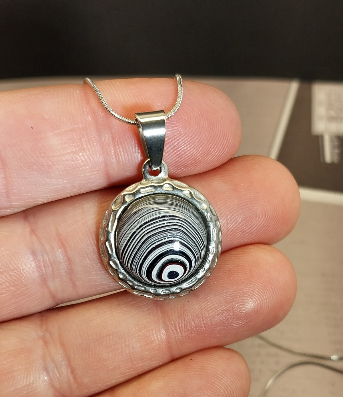 Michigan Fordite Necklace, Pick up Truck Fordite, Fordite Jewelry, Recycled Jewelry, Detroit Agate Necklace