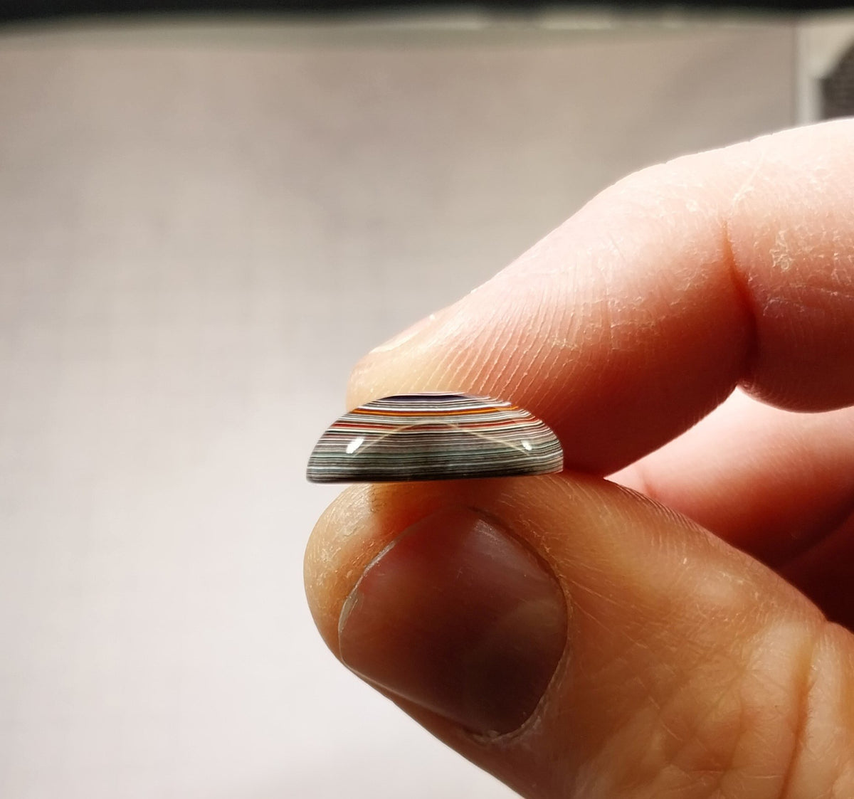 Fordite Cabochon, Heart Shape, Metalsmith Cabochon, Happy Agate Studio, EB17