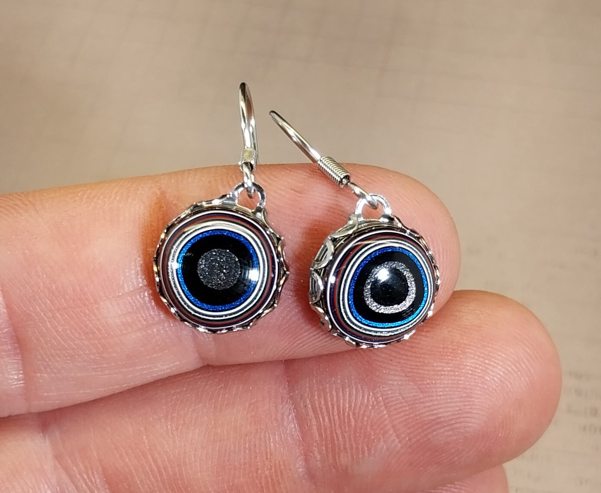 Ohio Fordite Studs, Stainless Steel, USA Handmade, EB105
