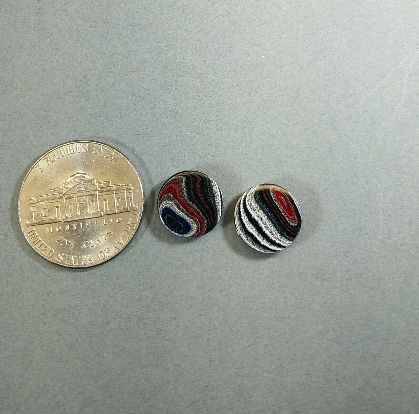 Fordite Cabochon Set, SMALL Michigan Fordite Rounds, Metallics, Fordite Gemstones