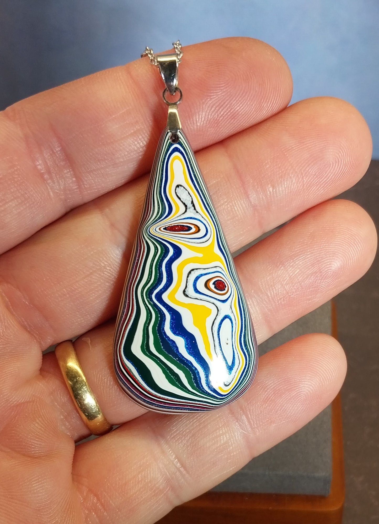 Handcrafted Fordite Necklace, Vintage Inspired Jewelry