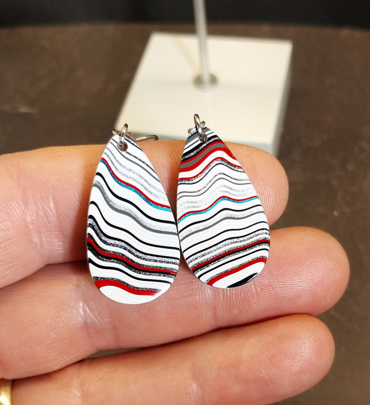 Fordite Earring Surgical Steel EB81