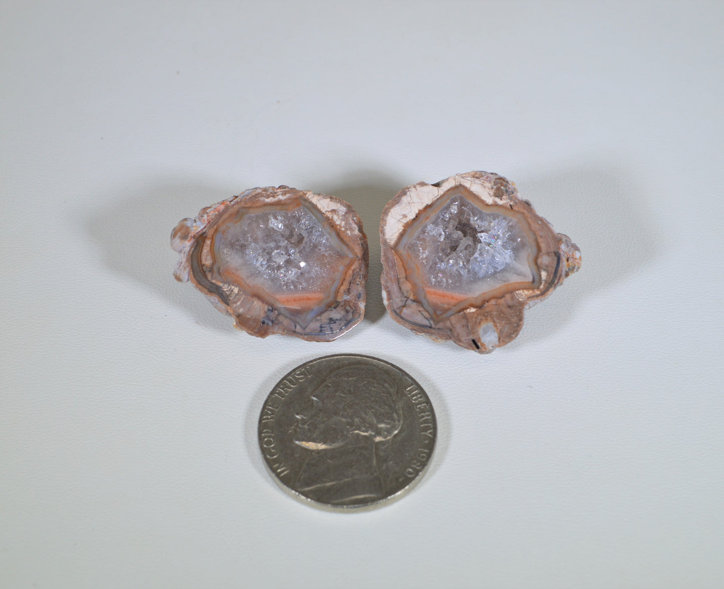 Baker Ranch Agate Geode, SMALL Polished Pair, New Mexico Agate Geode, Egg Agate, Polished Baker Rance Agate