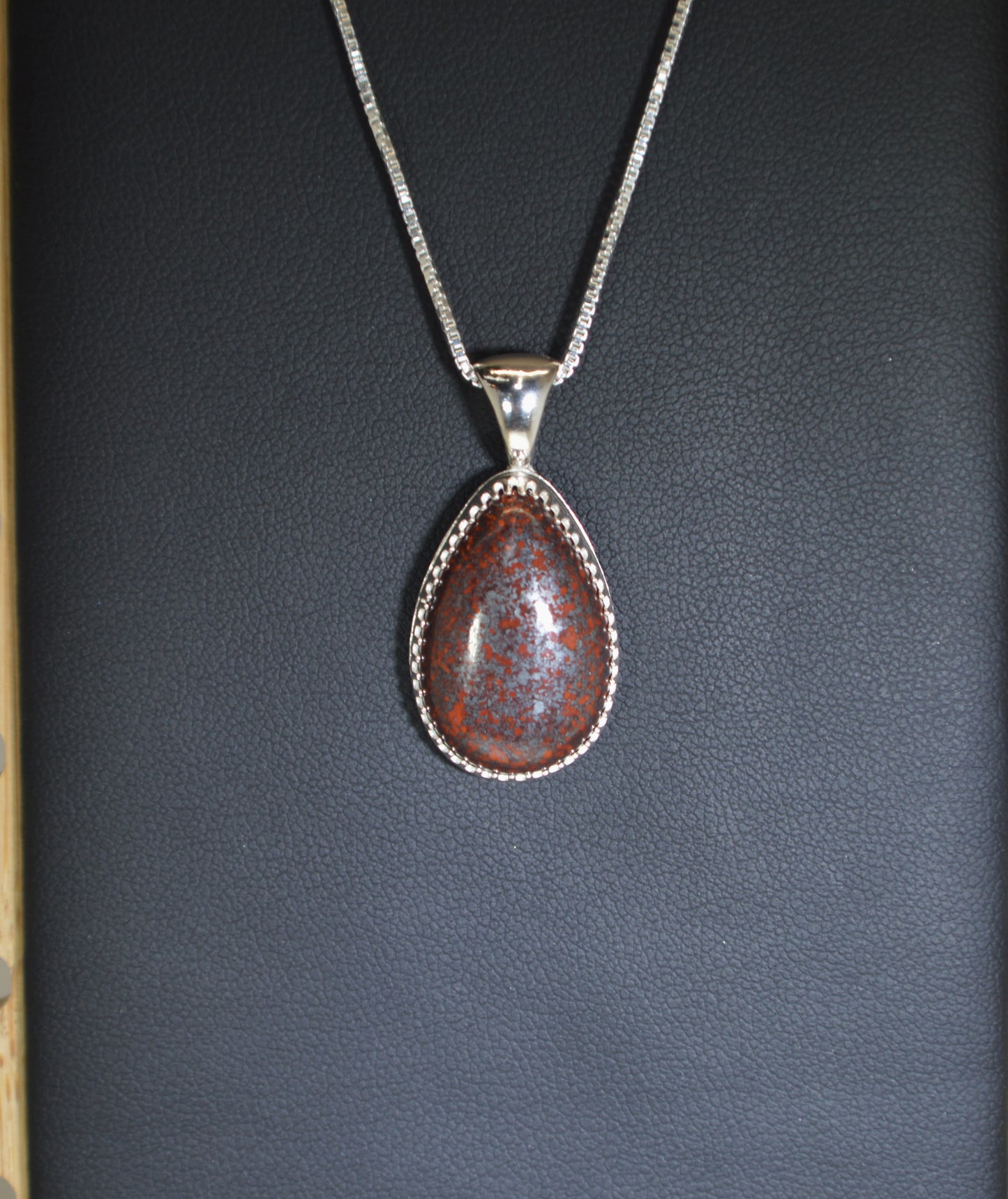 Lake Superior Jasper, Red Jasper Necklace, Wisconsin Handmade, W/O