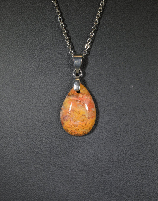 Agate Necklace, Regency Rose Agate, Oregon Agate Necklace, Plume Agate, Plume Agate Necklace, W/O