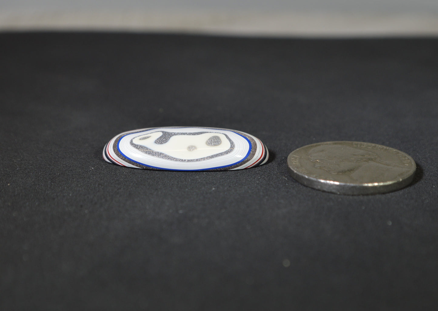 Fordite Cabochon, Domed Oval, Freightliner Fordite, Fordite for Jewelery, Fordite for Collecting, Semi Truck Fordite