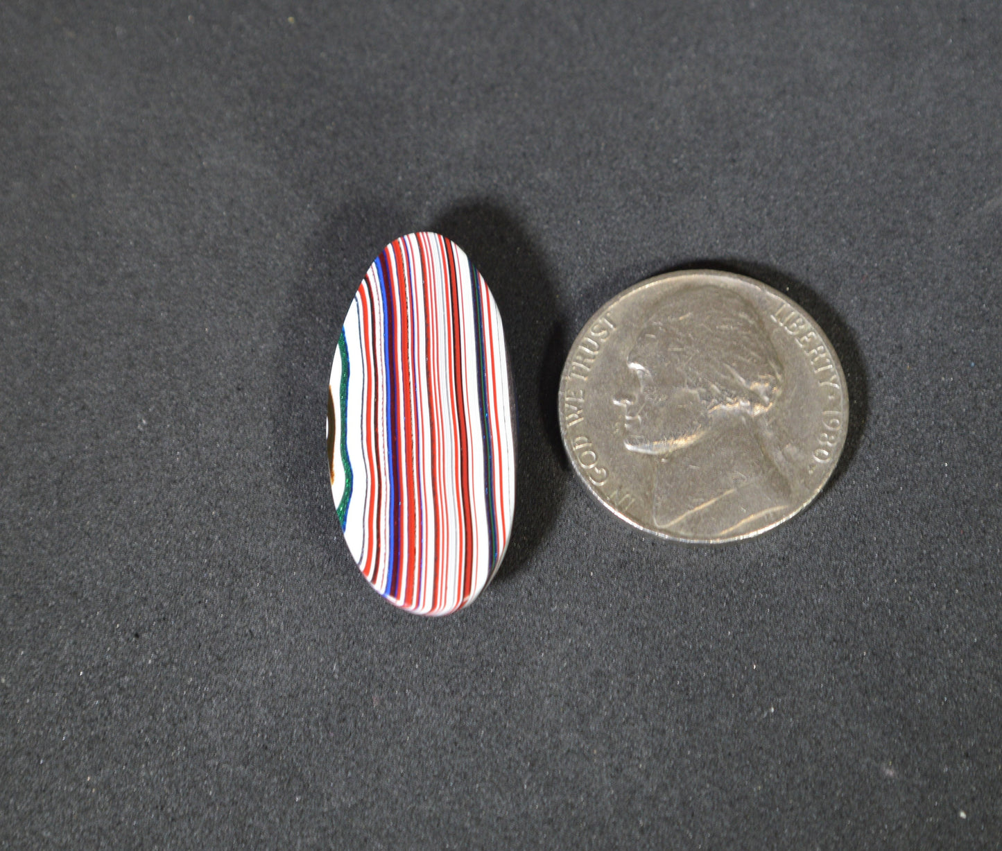 Fordite Cabochon, Domed Oval, Freightliner Fordite, Fordite for Jewelery, Fordite for Collecting, Semi Truck Fordite